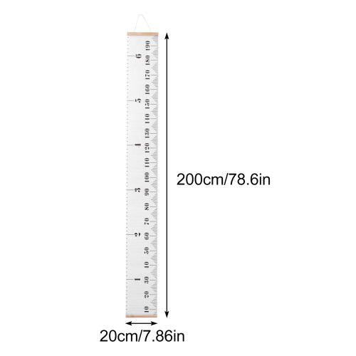 1Set Baby Height Ruler Durable Measurement Hanging Chart White 1
