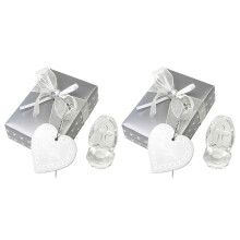 4 Sets Cross Crystal Decoration Baby Shower Baptism Gift