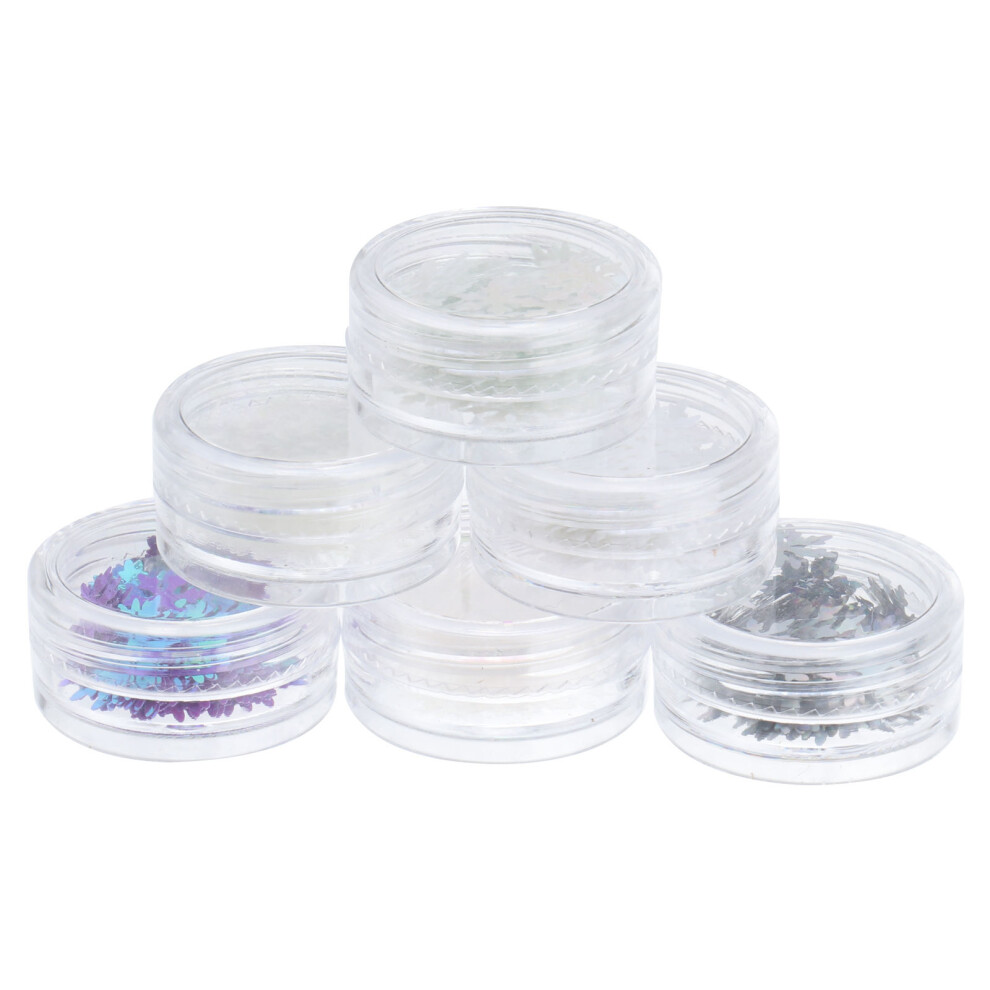 Iplusmile 12 Pcs Christmas Nail Art Snowflake Sticker Paillette Manicure Sequins