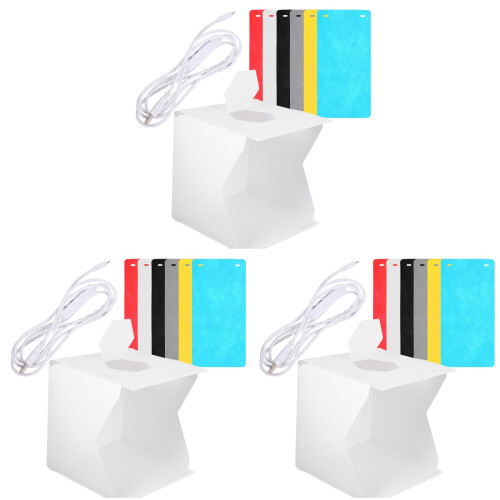 3 Sets Folding Light Box With 6 Backdrops For Jewelry Watch Toy 1