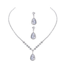 1Set Stralende Ketting En Oorbellen Set Met Kristallen