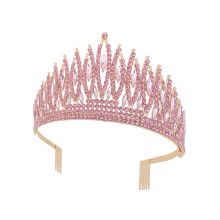 3Stk Rosa Brautkrone Haarschmuck Kopfbedeckung