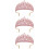 3Stk Rosa Brautkrone Haarschmuck Kopfbedeckung 5