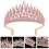 3Stk Rosa Brautkrone Haarschmuck Kopfbedeckung 10