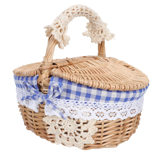 Cesta De Rattan Natural Com Tampa 2