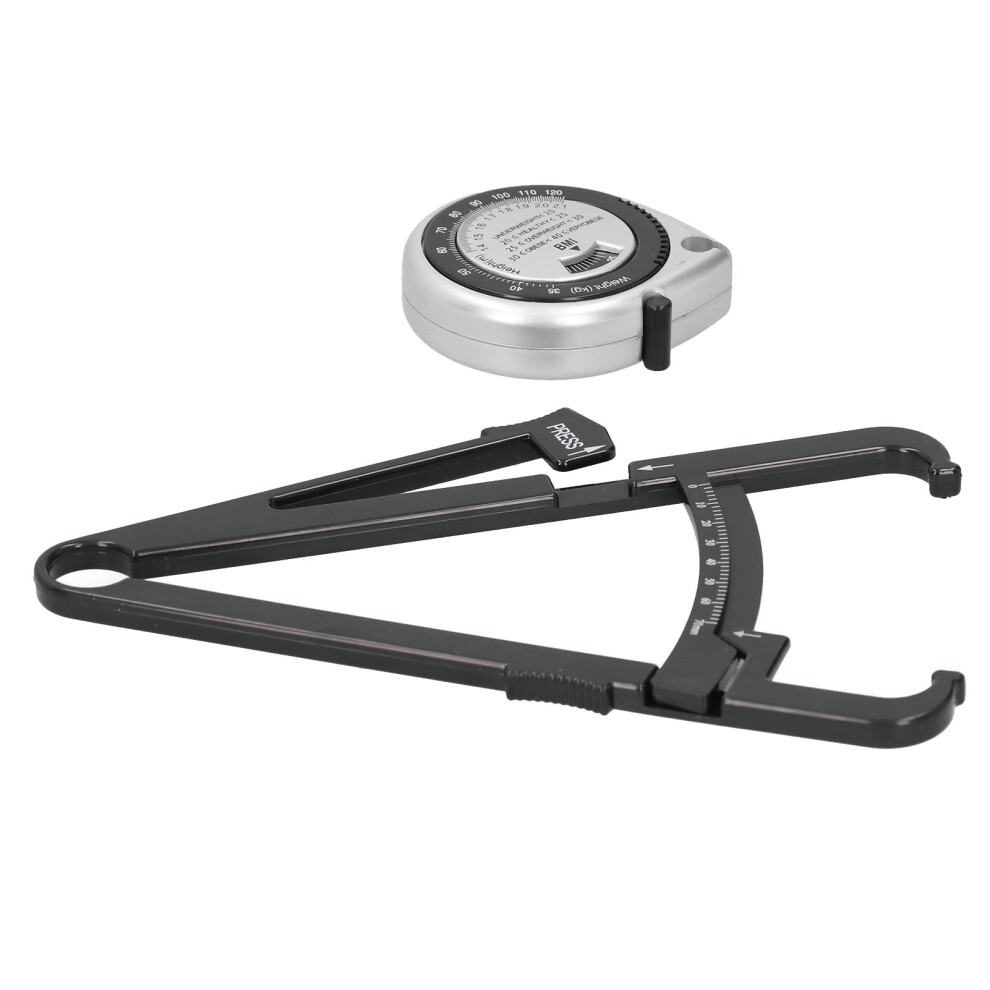 Body Fat Caliper & BMI Tape Set for Accurate Body Measurement
