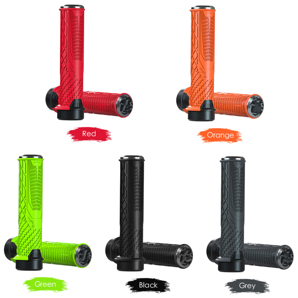Shockproof Bike Handlebar Grips 22.2mm Non-Slip Soft Cover Black Red-image-OPC-PMV5K96-NEW