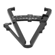 Unisex Body Fat Caliper Black Plastic Skinfold Device Metric / Inch Measurement