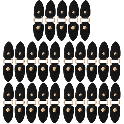 25 Paren Pu Leer Toggle Gespen Riemboutjes Jas Sluiting 2