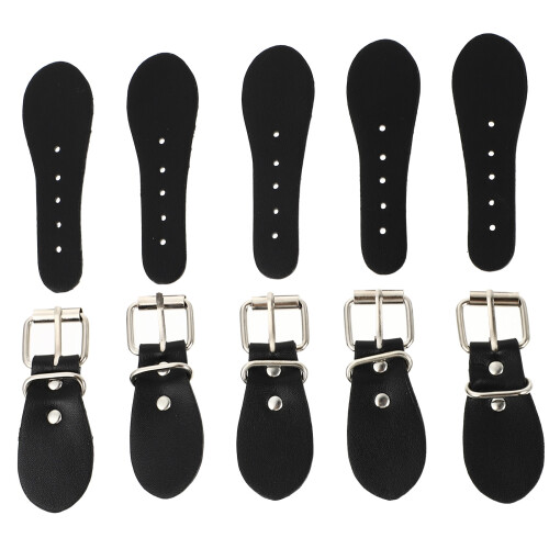30 Paren PU Leren Toggle Gespen Riemboutjes Jas Sluiting