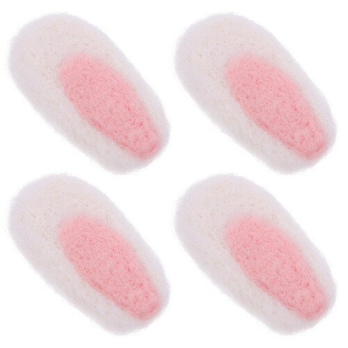 4 Stuks Wollen Konijnenoortjes Haarspeld DIY Hoofdtooi 1