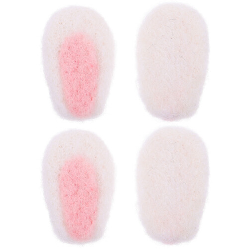 4 Stuks Wollen Konijnenoortjes Haarspeld DIY Hoofdtooi 2
