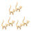 3 Sets 2 Sieradendrager Goudkleurige Cat Versiering 5