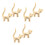 3 Sets 2 Sieradendrager Goudkleurige Cat Versiering 6