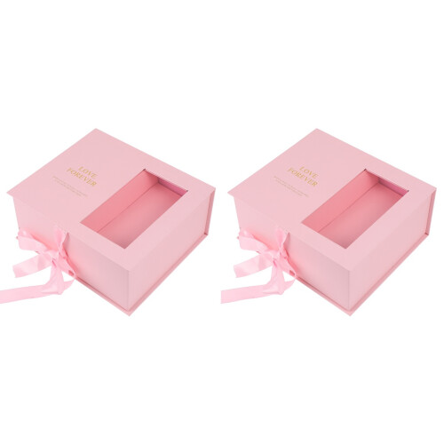 2Stk Verpackungsbox Geschenkverpackung Blumenhalter 2