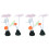 4 Pcs Silicone Lotus Leaf Rockery Fish Tank Decor 3