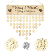 3 Sets Kreatives Holz Hängendes DIY Kalender Erinnerungsboard