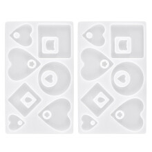 4Stk DIY Schmuck Mold Epoxidharz Anhänger Silikon Weiß Langlebig
