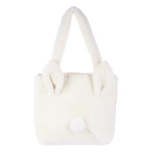 2 . Einzelne Schultertasche Mit Räumlichen Hasenohren Plüsch Für Frauen
