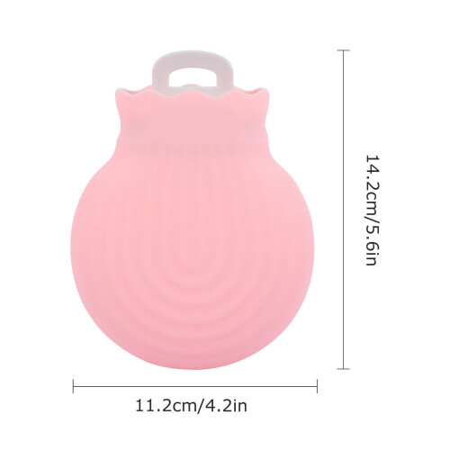 2St Silikon Heizflasche Mit Strickbezug Handwärmer 1