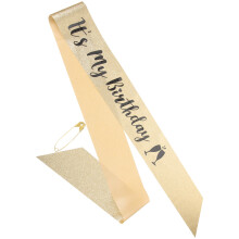 3 It'S My Birthday Glitzerstoff Schulterband Geburtstagsband