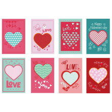 24 Valentinstagskarten Mit Herzförmigem Design