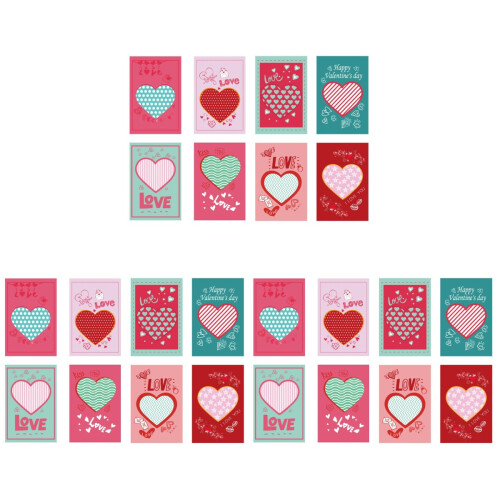 24 Valentinstagskarten Mit Herzförmigem Design 1