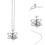 3Pcs Blue Collarbone Necklace Fine Workmanship Planet Necklace Gift 11