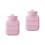 2Stück 320Ml Silikon Heizflasche Mit Strickbezug Pink 4