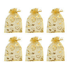 300Stk Geschenkbeutel 7x9Cm Golden Party Hochzeit Verpackung