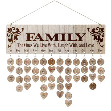3Stk Holz Runde Hängende DIY Kalender Anhänger Erinnerungsboard