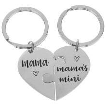 6 Kreative Taschenanhänger Puzzle Auto Schlüsselringe Silber