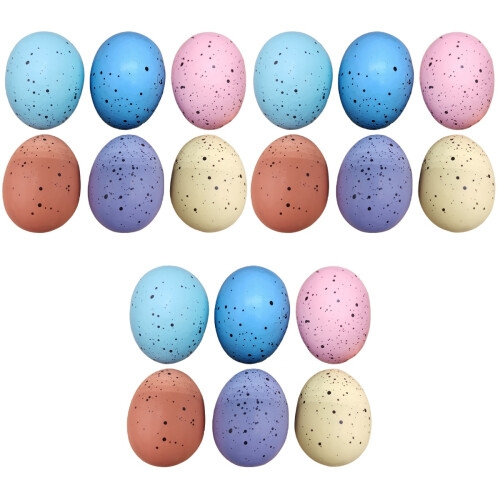 18 Simulations-Eier Dekorative Bemalte Eier Mix Farbe 2