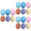 18 Simulations-Eier Dekorative Bemalte Eier Mix Farbe 6