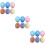 18 Simulations-Eier Dekorative Bemalte Eier Mix Farbe 8