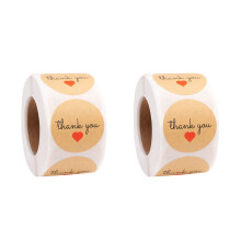 4 Kraftpapier Aufkleber Rotes Geschenkverpackung