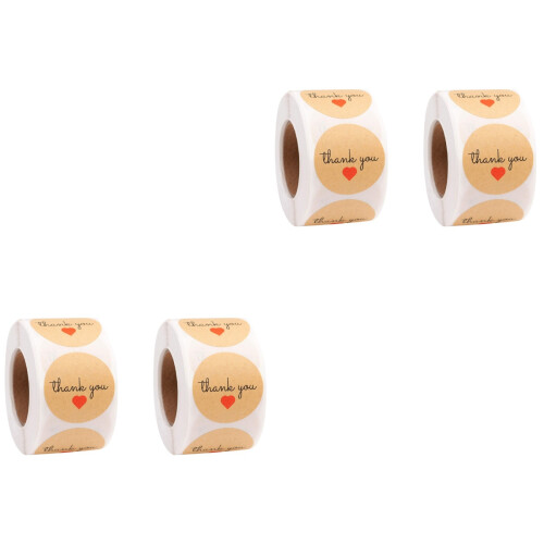 4 Kraftpapier Aufkleber Rotes Geschenkverpackung 2