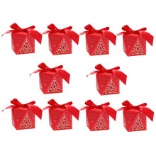 20 Chinesisch Süßigkeitenschachtel Diamantform Rot S