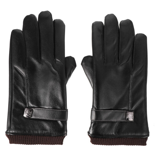 3 Paar Pu Winterhandschuhe Mit Touchscreen Für Männer 1