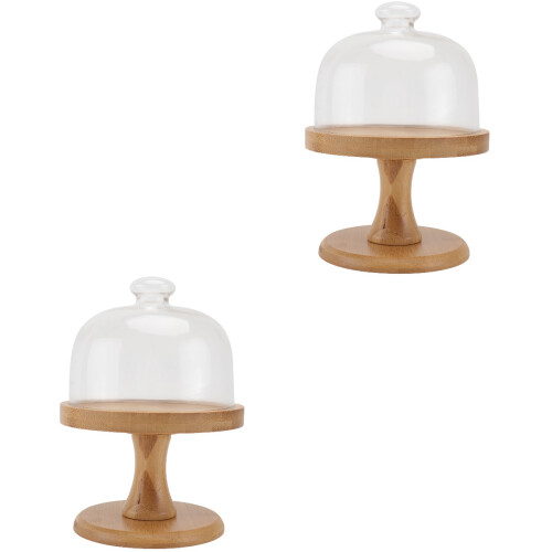 2 Sets Staubschutzglasdeckel Für Kuchen Lebensmittelabdeckung 2