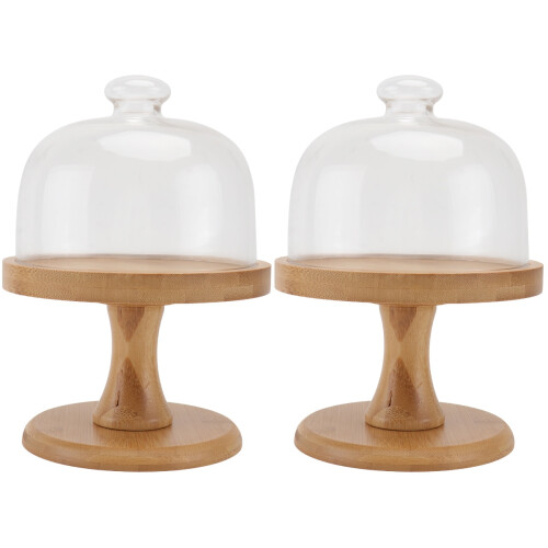 2 Sets Staubschutzglasdeckel Für Kuchen Lebensmittelabdeckung 1