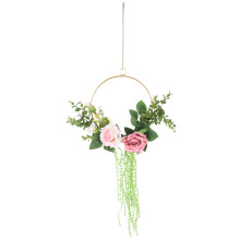 3Stk Runde - Pendelleuchte Wanddeko Kunstblumen Kranz