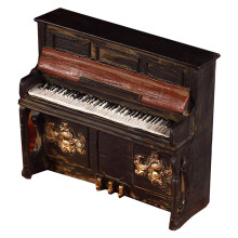 2Stk Mini Klavier Dekoartikel Retro Tragbares Musikinstrument Modell