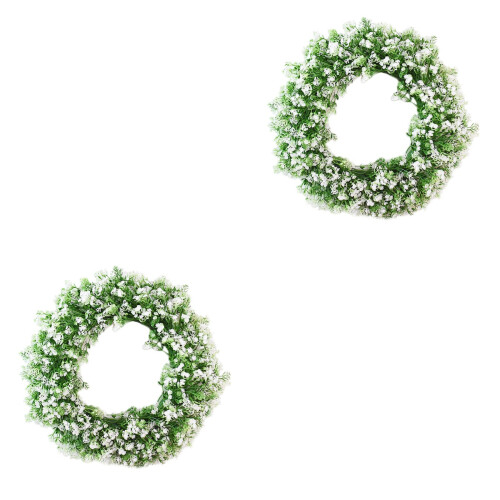 2Stück Landhausstil Simulation Hochzeitskranz 2