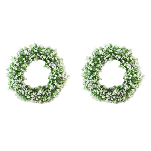2Stück Landhausstil Simulation Hochzeitskranz 1