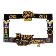 3Stk 2021 Happy New Year Papierrahmen Fotoprop Selfie Zubehör