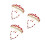 3 Sets Kopfschmuck Halskette Ohrring Schmuck Rot 2