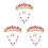 3 Sets Kopfschmuck Halskette Ohrring Schmuck Rot 4