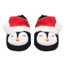 3Stk 12Cm Pinguinform Baby Sockenschuhe Warm Rutschfest Geruchshemmend
