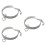 3Pcs White Creative Heart Pattern Collar with Circle Charm for Pets 7